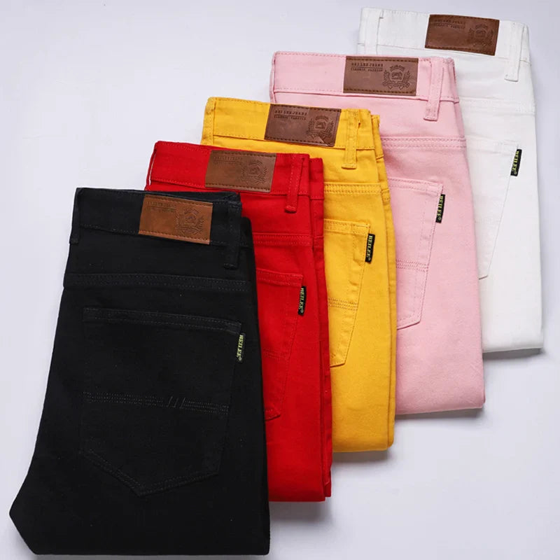 Men's Comfort Fit Denim Jeans - Classic Five-Color Collection
