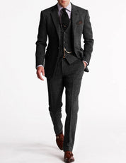 Men's Three-Piece Suit - Formal Business & Event Wear - Grey