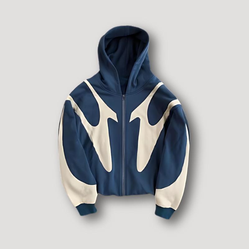 Men's Urban Hoodie - Casual Streetwear - Blue