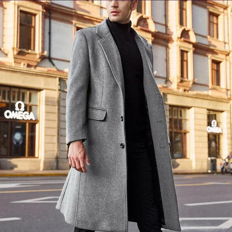 Men's Waterproof Winter Jacket - Slim Fit - Grey