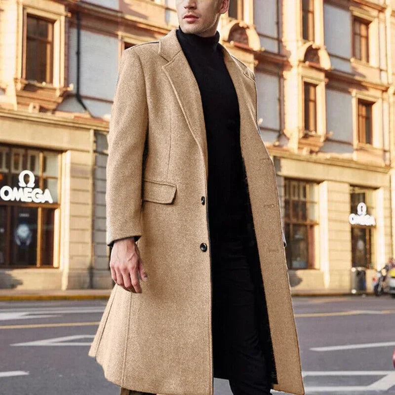 Men's Waterproof Winter Jacket - Slim Fit - Khaki