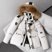 Men's Winter Jacket with Hood - Warm & Stylish